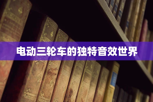 电动三轮车的独特音效世界