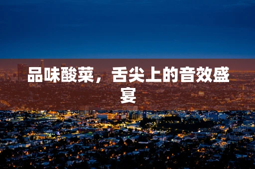 品味酸菜，舌尖上的音效盛宴