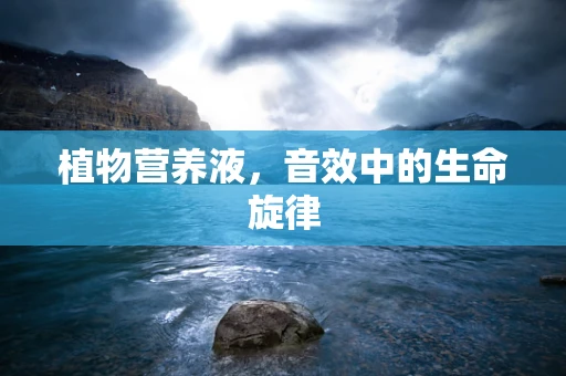 植物营养液，音效中的生命旋律