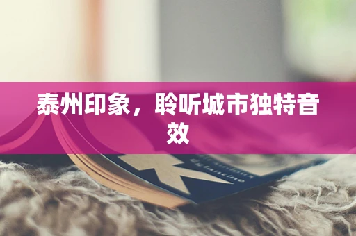 泰州印象，聆听城市独特音效