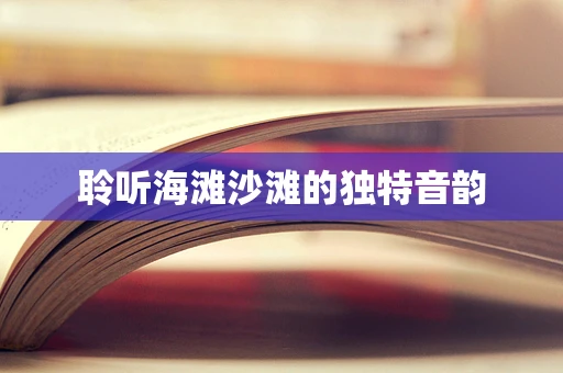 聆听海滩沙滩的独特音韵