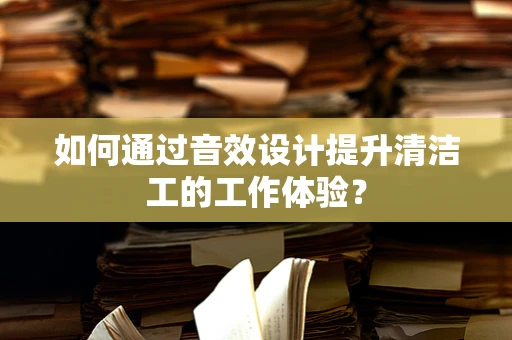 如何通过音效设计提升清洁工的工作体验？