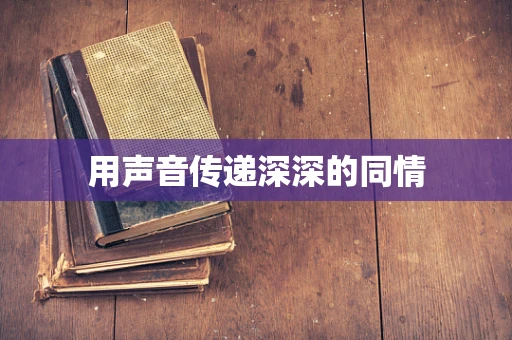 用声音传递深深的同情