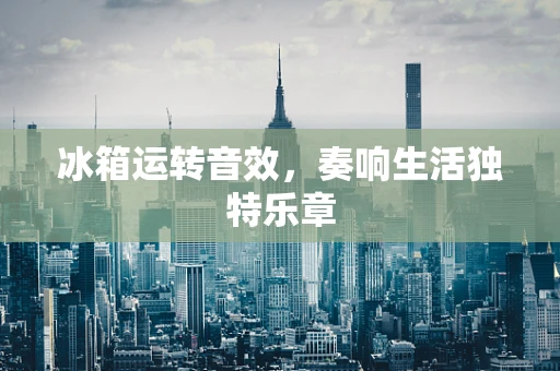 冰箱运转音效，奏响生活独特乐章