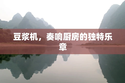 豆浆机，奏响厨房的独特乐章