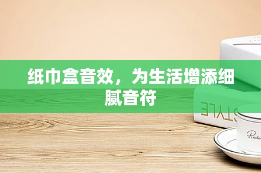 纸巾盒音效，为生活增添细腻音符