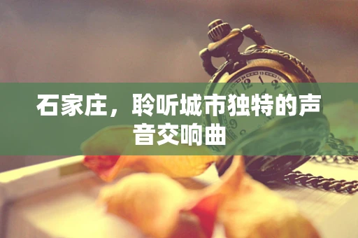 石家庄，聆听城市独特的声音交响曲