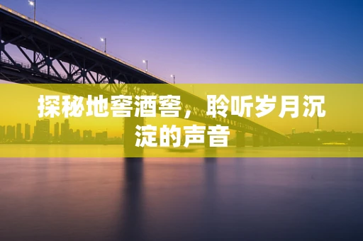 探秘地窖酒窖，聆听岁月沉淀的声音