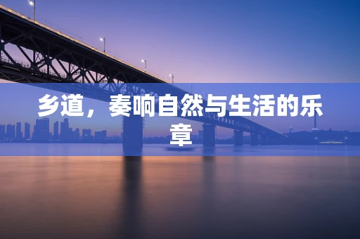 乡道，奏响自然与生活的乐章