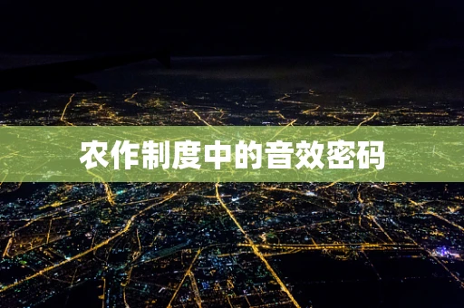 农作制度中的音效密码
