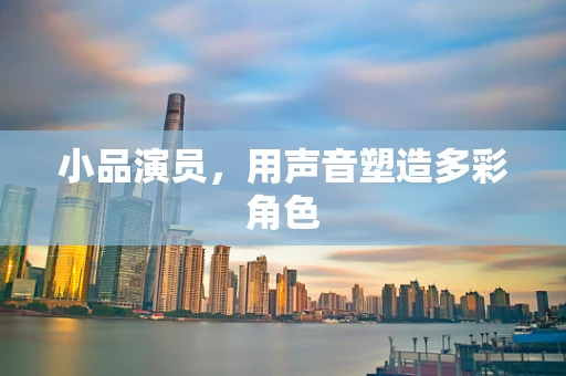 小品演员，用声音塑造多彩角色