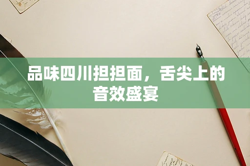 品味四川担担面，舌尖上的音效盛宴